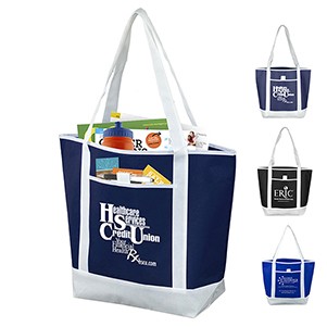 17-1/2"W x 13-1/2"H x 6"Gusset - "THE LIBERTY" Corporate, Travel and Beach Tote Bag
